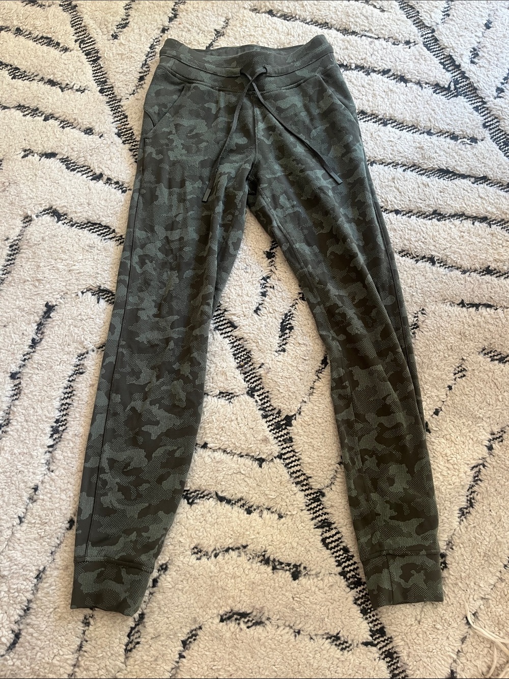Lululemon Olive Green Camo Jogger Pants